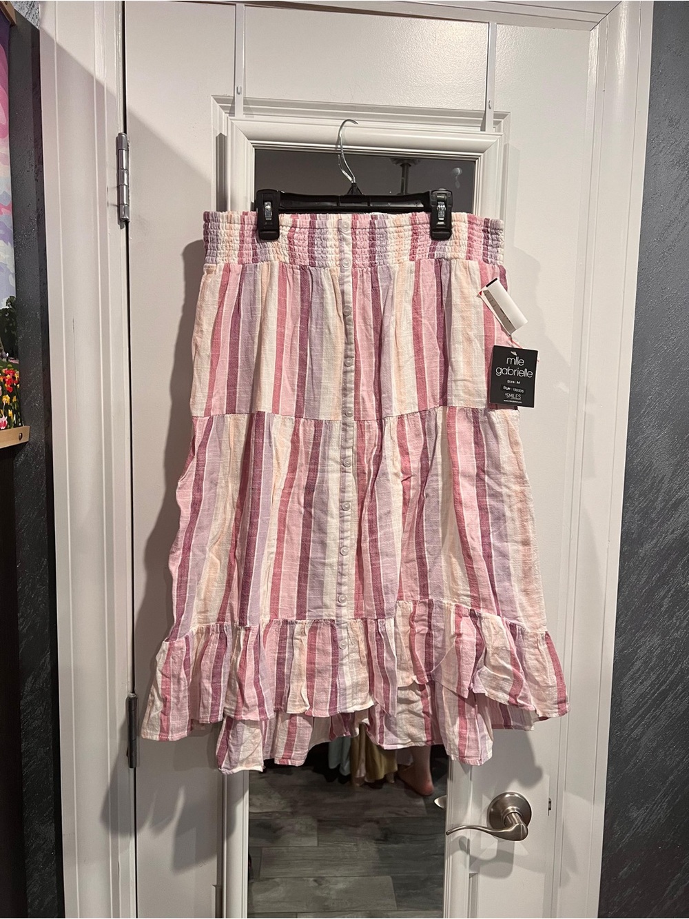 Mlle Gabrielle striped Midi Skirt